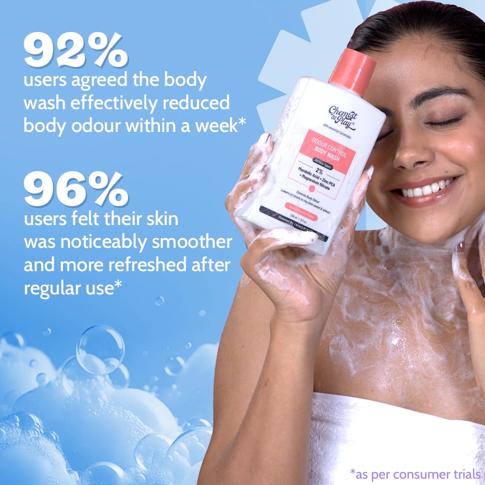 Chemist at Play Odour Control Body Wash with 2% Magnesium Nitrate, Mandelic Acid & Zinc PCA - Image 3