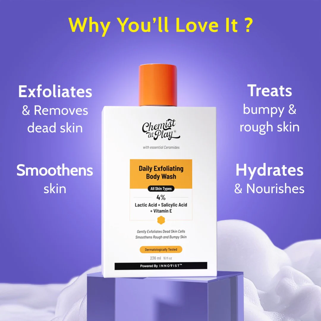 Chemist at Play Exfoliating Body Wash with Lactic Acid & Salicylic Acid - Image 2